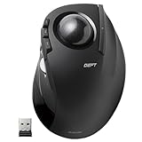 ELECOM DEFT Trackball Mouse, 2.4GHz Wireless, Finger Control, 8-Button Function with Smooth Tracking, Ergonomic Design, Optical Gaming Sensor, Windows11, macOS (M-DT2DRBK)