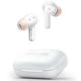 Donner Wireless Earbuds Noise Cancelling, Bluetooth 5.2 Earphones with 5 x EarTips, 4 Mic Clear Calls, 12mm Drivers, App for Custom EQ, 32H Playtime, Fast Charging, Transparency - Dobuds ONE,White