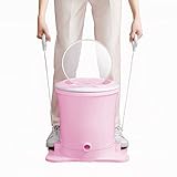 Manual Clothes Dryer Portable Mini Dryer Compact Spin Dryer Non electric Laundry Dryer for RV, Camping, School, Apartment, Dorm (Pink)