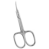 CGBE Cuticle Scissors Extra Fine Curved Blade, Super Slim Manicure Scissors for Cuticles Professional Small Scissors with Precise Pointed Tip Grooming Blades, Eyebrow, Eyelash, and Dry Skin