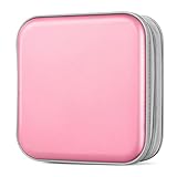 Bivisen CD/DVD Case Wallet, Light Pink, 48 Capacity, Durable Plastic and Non-Woven Fabric Material, Easy to Carry and Organize CDs and DVDs