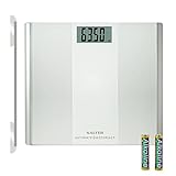 Salter 9009 WH3R Premium Ultimate Accuracy Electronic Scale, 180 Kg Maximum Capacity, Measures 50 g Increments, Step On for Readings, Carpet Feet, Weighing Scales, White,