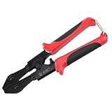 Auniwaig Bolt Cutters, 8 Inch Mini Bolt and Wire Cutter, Cable, Chain, Spring Snips Clippers with Soft Rubber Grip for Heavy Duty Nail Rivert Barbed Most Soft to Medium Metals Cutting 1Pcs