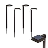 Bobcat Solar Pathway Lights Super Bright 300 lumens with 2-in-1 Warm White and Daylight Modes, Solar Lights for Outdoor Path, Sidewalk, Driveway or Walk Way (4 Pack)