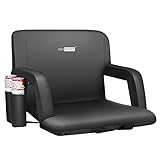 VIVOHOME 20 Inch Standard Width Reclining Stadium Seat Chairs with Backrest and Armrests, Portable Cushions for Bleachers, 1 Pack