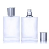 2 Pack 100ml/3.38 Oz Empty Frosted Glass Spray Bottle Perfume Atomizer, Refillable Fine Mist Spray Empty Perfume Bottles with 4 Free kinds of perfume dispenser (2 Pack 100ml/3.38 Oz Frosted Bottles)