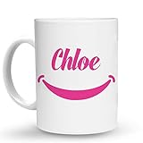 Makoroni Chloe Female Name - 11 Oz. Unique Ceramic Coffee Cup, Coffee Mug