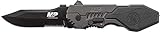 Smith & Wesson SWMP4LS 8.6in S.S. Assisted Folding Knife with 3.6in Serrated Clip Point Blade and Aluminum Handle for Outdoor Tactical Survival and EDC , Black
