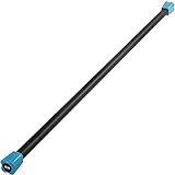 JFIT Weighted Workout Bar with Rubber Padding, 48”, 5 LB, Aqua/Black,20-7505