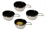 ExcelSteel Fits All 2.5' Size, Perfectly Poached Brunch Nonstick Egg Poacher Replacement Cups, 4, Black