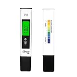 Divolight Water Tester PH Meter, Digital PH Meter 0.01 PH High Accuracy Water Quality Tester with 0-14 PH Measurement Range for Household Drinking, Pool and Aquarium Water PH Tester Design with ATC