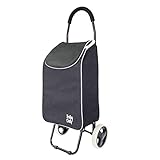 dbest products Trolley Dolly Sport Foldable Shopping cart for Groceries with Wheels and Removable Bag and Rolling Personal Handtruck Carrito de Compras con Ruedas, Black