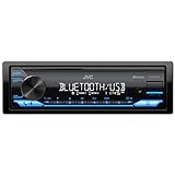 JVC KD-SX27BT Bluetooth Car Stereo with USB Port – AM/FM Radio, MP3 Player, High Contrast LCD, Detachable Face Plate – Single DIN – 13-Band EQ