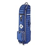 Samsonite Padded Golf Travel Bag with Spinner Wheels and Detachable Shoe Bag, Navy , 51”H x 17”W x 14”D