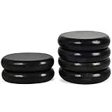 June Fox Hot Stones for Massage 4 Large and 2 Medium Basalt Stones Set Hot Rocks Massage Stones for Spa, Relaxing, Healing