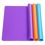 3 Pack Silicone Mats for Crafts, Premium Silicone Craft Mat, Playdough Mat, Silicone Sheet for Crafts, Liquid, Resin Jewelry Casting Molds Mat, Heat-Resistant Table Protector 15.7 'x11.8' by Aoulela