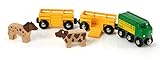 BRIO World 33404 - Farm Train - 5 Piece Wooden Toy Train Set for Kids Age 3 and Up