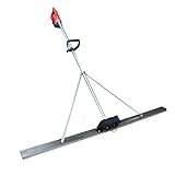 CDZHLTG Concrete Screed Vibratory Kit Concrete Finishing Tool, Cordless Electric Cement Surface Leveling Tamper Ruler, Screed Cement Finishing Vibrating Motor with 4.92ft Stainless Steel Board