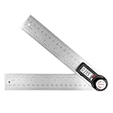 GemRed 82305 Digital Angle Finder Protractor-Stainless steel (white&red button)