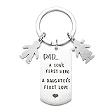 Dad Keychain Fathers Day Keychain From Daughter Son Kids Wife Fathers Day Gift For Husband Bonus Step Dad Best Daddy Keychain For Men Papa Engraved Keychain Personalized A Daughter A Son Father’S Day