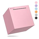 hizgo Adults Pink Piggy Bank, Stainless Steel Piggy Bank for Adults/Kids Must Break to Open, Unopenable Money Saving Box(4.72-inch, Pink)