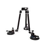 CAMTREE G-51 Professional Gripper Campod Car Mount Stabilizer - Black Triple Vacuum Suction Cup for DSLR Video Camera up to 20kg/44lbs | Free Safety Cable & Protective Bag