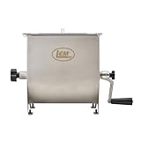 LEM Stainless Steel Meat Mixer 20lb Capacity Mixer w/ Plastic Cover