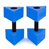 Trademark Innovations 12' Triangular Aquatic Exercise Dumbells - Set of 2 - for Water Aerobics, Blue