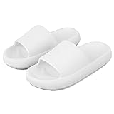 Menore Cloud Slippers for Women and Men Quick Drying, EVA Open Toe Soft Slippers, Non-Slip Soft Shower Spa Bath Pool Gym House Sandals for Indoor & Outdoor White