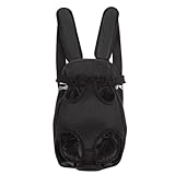 Inspack 2PK Dog Cat Backpack Carriers, Dog Carrier Backpacks for Small Medium Dogs, Pet Dog Front Chest Carrier Backpack, Puppy Carrier Sling Backpack, Holder Papoose for Dog Baby Cat Body(Black, S+M)
