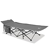 ALPHA CAMP Oversized Camping Cot Supports 600 lbs Folding Sleeping Cot Bed for Adults Steel Frame Portable with Carry Bag