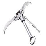 TRIWONDER Grappling Hook Gravity Rock Climbing Hooks Folding Claws Stainless Steel Anchor for Climbing, Hiking, Tree Limb Removal (Silver - 3 Claws)
