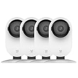 YI 4pc Security Home Camera, 1080p 2.4G WiFi Smart Indoor IP Cam with Night Vision, 2-Way Audio, AI Human Detection, Phone App, Pet Cat Dog Cam - Works with Alexa and Google