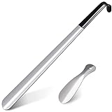 BOOMIBOO 2 Pcs Shoe Horn, 16.5 Inch Long Shoe Horn for Home Use, 7.5 Inch Shoe Horn for Travelling, Perfect Combination.