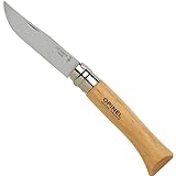 Opinel No.10 Stainless Steel Folding Knife with Beechwood Handle