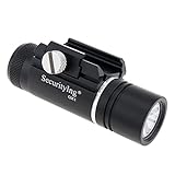 SecurityIng 320LM Rail Mounted Compact Rifle Light, Mini Tactical Flashlight for Shotgun Airsoft Ar Rifle R15, Gun Attachment Pistol Flashlight Weapon Light for Mlok/Picatinny Mount, Without Battery
