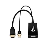 SIIG 4Kx2K HDMI to DisplayPort Converter Adapter for HDMI Equipped Systems to Connect to DP, Compliant with HDMI 1.4, DP 1.2, & HDCP - Ultra HD, USB Powered (CE-H22W11-S1)