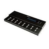 StarTech.com Standalone 1 to 15 USB Thumb Drive Duplicator and Eraser, Multiple USB Flash Drive Copier, System & File, Sector-by-Sector Copy, 1.5 GB/min, Single/3-Pass Erase, LCD Display (USBDUPE115)