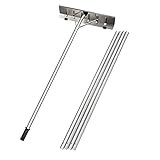 20 Feet Aluminum Snow Rake, with 25.5 Inch Blade, 5 Extension Tubes & Anti-Skid Handle, Telescoping Snow Removal Tool for Removing Snow, Leaves, Debris…