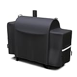 Grisun Grill Cover for Oklahoma Joe's Longhorn Combo Grill, Anti-Fade Waterproof BBQ Cover for Oklahoma Joe's Charcoal/LP Gas/Smoker Combo, Fabric Handle for Easy Put On and Take Off, 600D Polyester