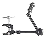 EDYPHO 11inch Adjustable Magic Arm Large Super Camera Clamp,Camera Mounts & Clamps,Articulating Arm Top with Both 1/4-inch Thread Screw for Flash, LED Light, Microphone, Monitor, Cage.