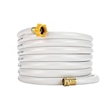 Camco TastePURE 50-Ft Water Hose - RV Drinking Water Hose Contains No Lead, No BPA & No Phthalate - Features Diamond-Hatch Reinforced PVC Design - 5/8” Inside Diameter, Made in the USA (22793)