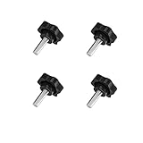 BSWAN 4 Pack M8 x 25mmThread Replacement Star Hand Knob Tightening Screw for Umbrella Base Replacement (4 Pack)
