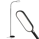 Brightech Battery Plus Lamp for Living Rooms & Offices, Rechargeable LED Floor Lamp, Portable Tall Lamp, Mid-Century Modern Standing Lamp for Bedroom, Great Living Room Décor