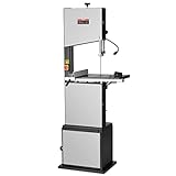 VEVOR Band Saw, 14-Inch, 480-960 RPM Continuously Viable Benchtop Bandsaw, 1100W 1-1/2HP Motor, with Optimized Work Light Workbench Stand Cabinet Assembly and Miter Gauge, for Woodworking Aluminum