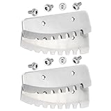 Syhood 4 Pieces Ice Auger Blades with 8 Screws Replacement Auger Blades for Power Ice Auger Power Blades(Knife Shaped, 8'')