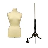 Adult Female Plus Size 14-16 Dress Form Pinnable Mannequin Torso with Base #14/16W+02BKX