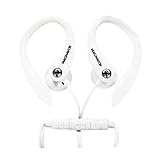 Magnavox MHP4854-WH Earhook Earbuds with Microphone in White | Available in Black & White | Earbuds Earhook with Microphone | Extra Value Comfort Stereo Earbuds | Durable Rubberized Cable |