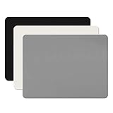 3 Pack Silicone Sheet for Crafts, Resin Jewelry Casting Molds Mat, Food Grade Silicone Placemat, Multipurpose Table Protector, Nonstick Nonskid Heat-Resistant, Black & Gray & Beige (15.7 x 11.8 inch)