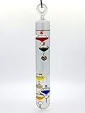 Glassic Gifts® Hanging Galileo Thermometer Glass Ornament